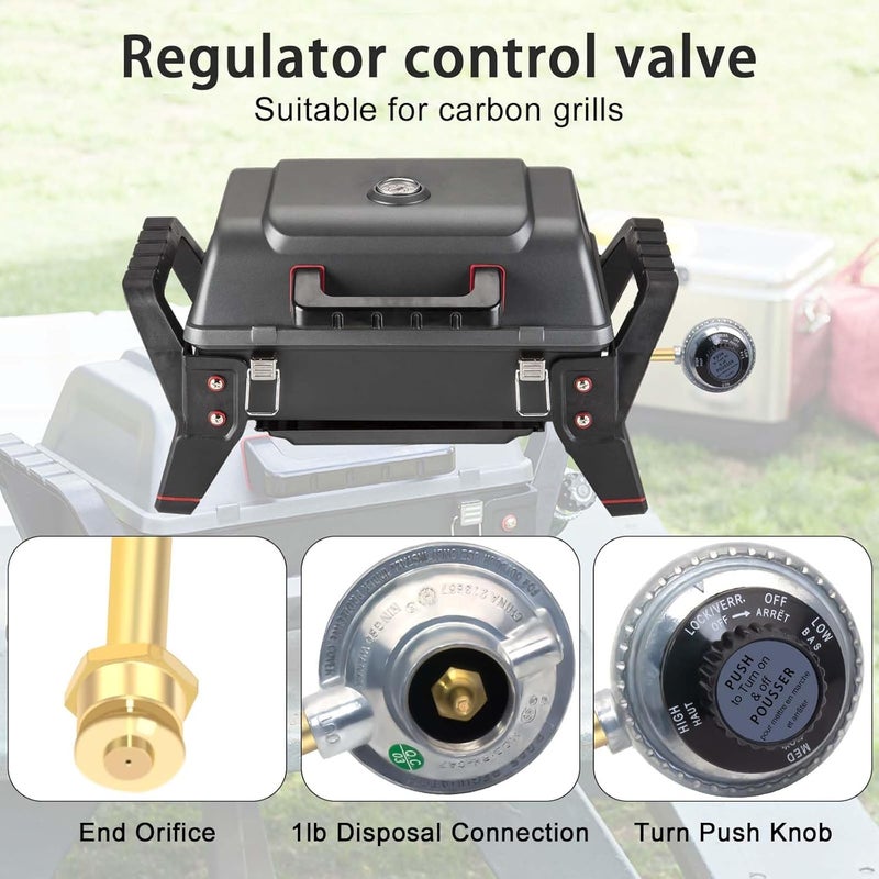 FBULWSEC 29102349 29103224A Regulator Control Valve Replacement for Charbroil Grill2Go X200 Tru-infrared 2012 Regulator Valve Portable Liquid Propane Gas Grill - Image 2